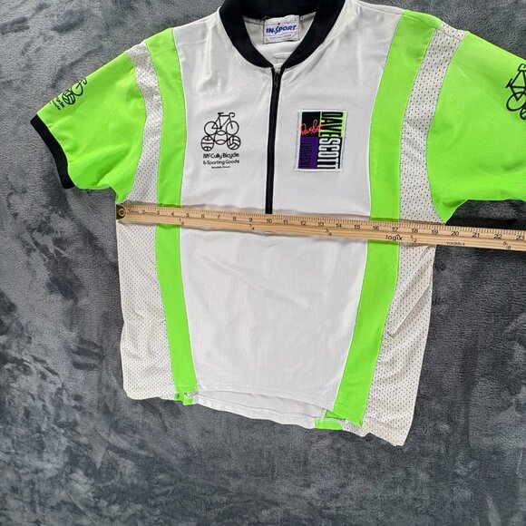 Vintage InSport Cycling Jersey Mens L Dave Scott McCully Hawaii Neon Race Shirt - Picture 9 of 10